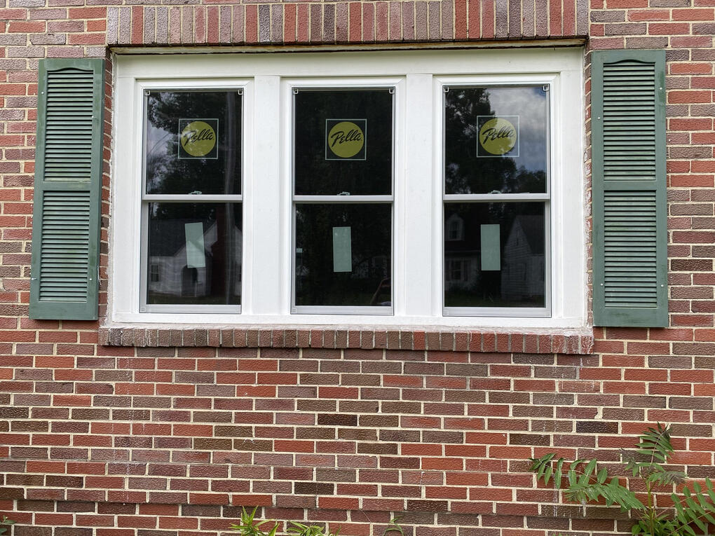 After - picture window, West End After: Pella triple window with framed mullions, West End, Decatur IL